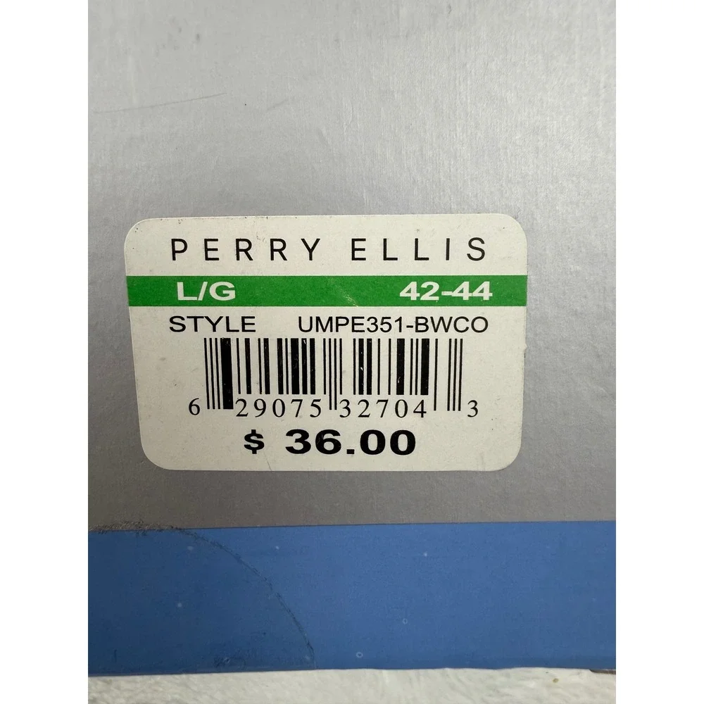 Perry Ellis Portfolio Mens 3 Pack Ribbed Tank Tops White Cotton Blend Large New